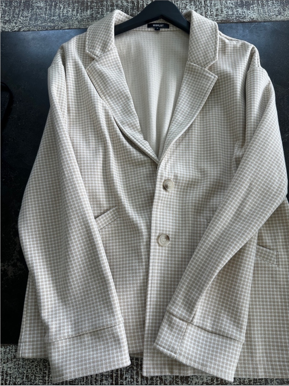 BNWOT OVERSIZED HOUNDSTOOTH BLAZER - Picture 3 of 4